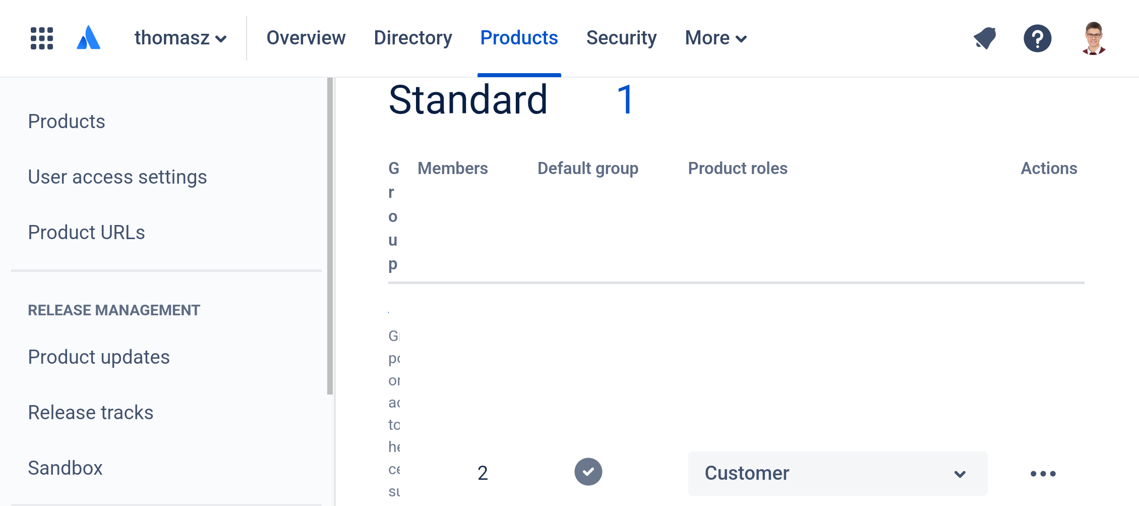 Screenshot of admin settings from a mobile phone in landscape mode, showing a dysfunctional and unreadable table where the first column is so small that the text spans across the whole height of the screen